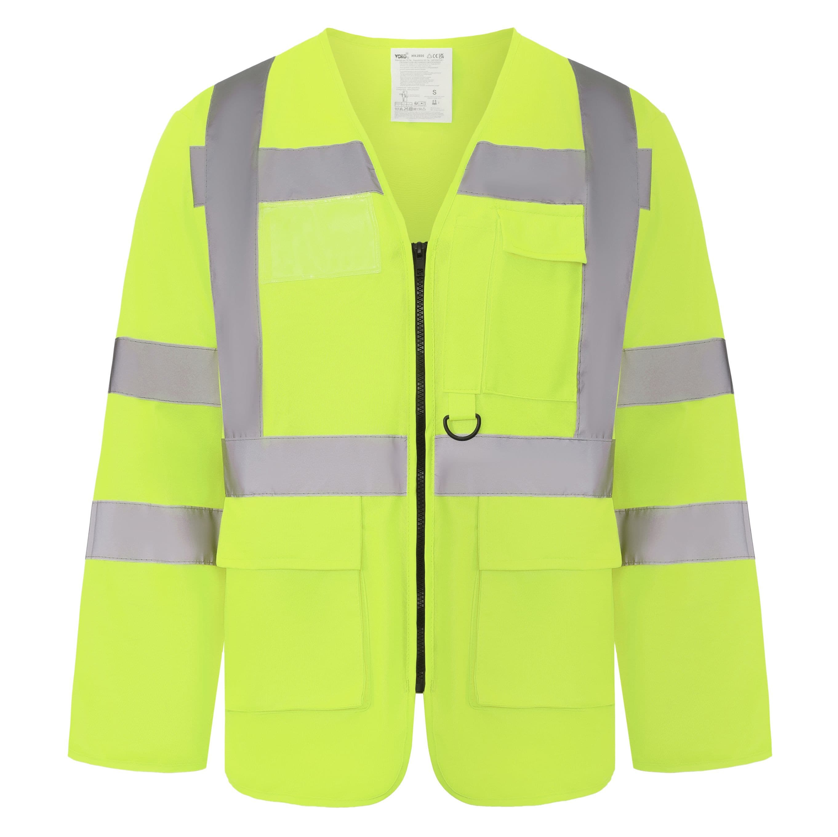 Veste de sécurité multi-poches manches longues HI VIS YELLOW