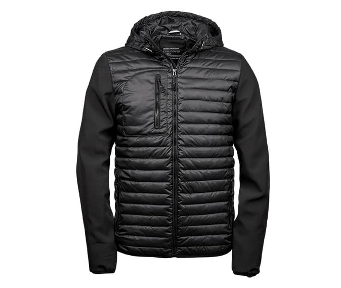 Veste bi-matière homme BLACK / BLACK