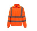 YOKO Sweat col zippé haute visibilité HI VIS ORANGE