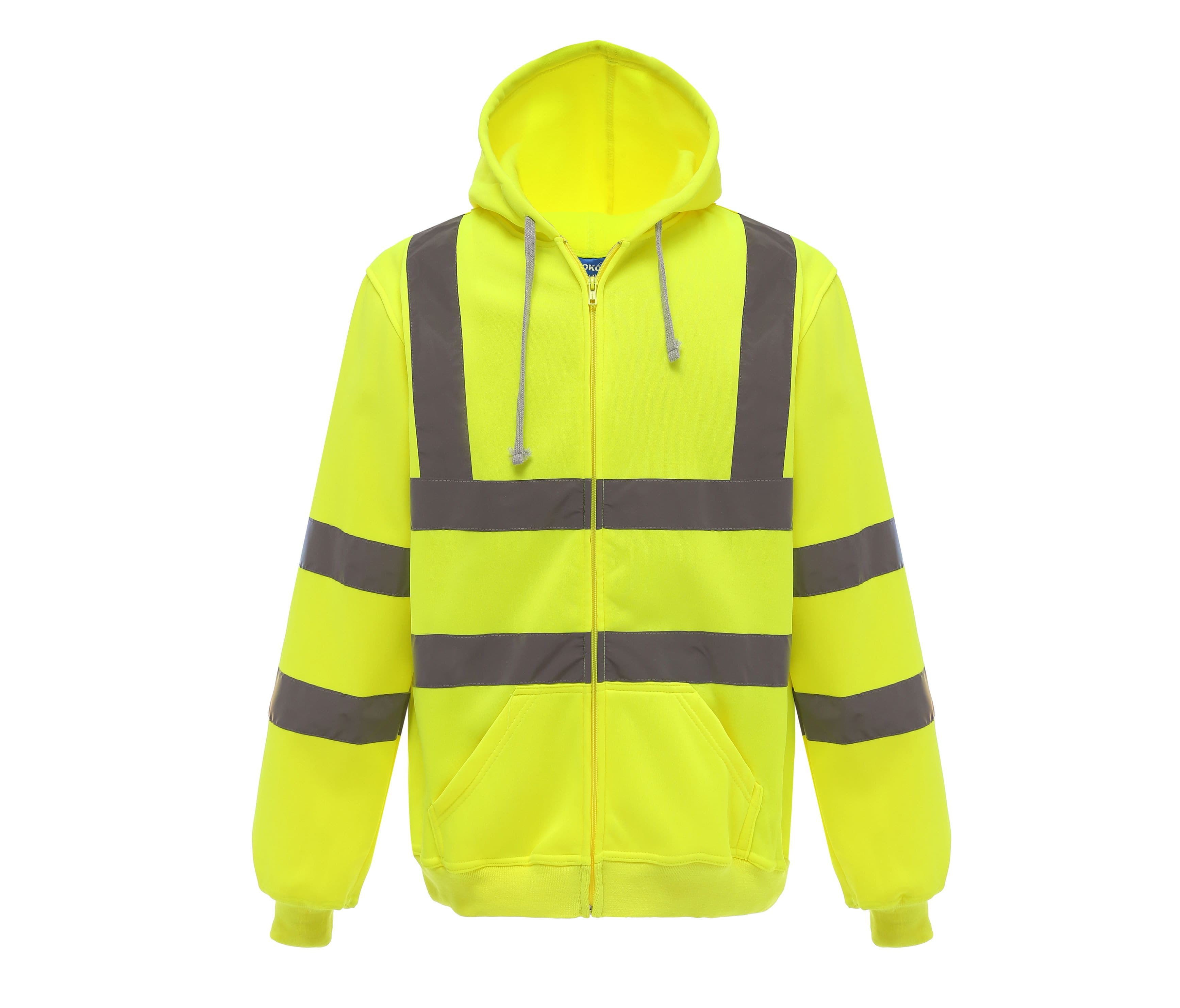 Sweat capuche zippé haute visibilité HI VIS YELLOW