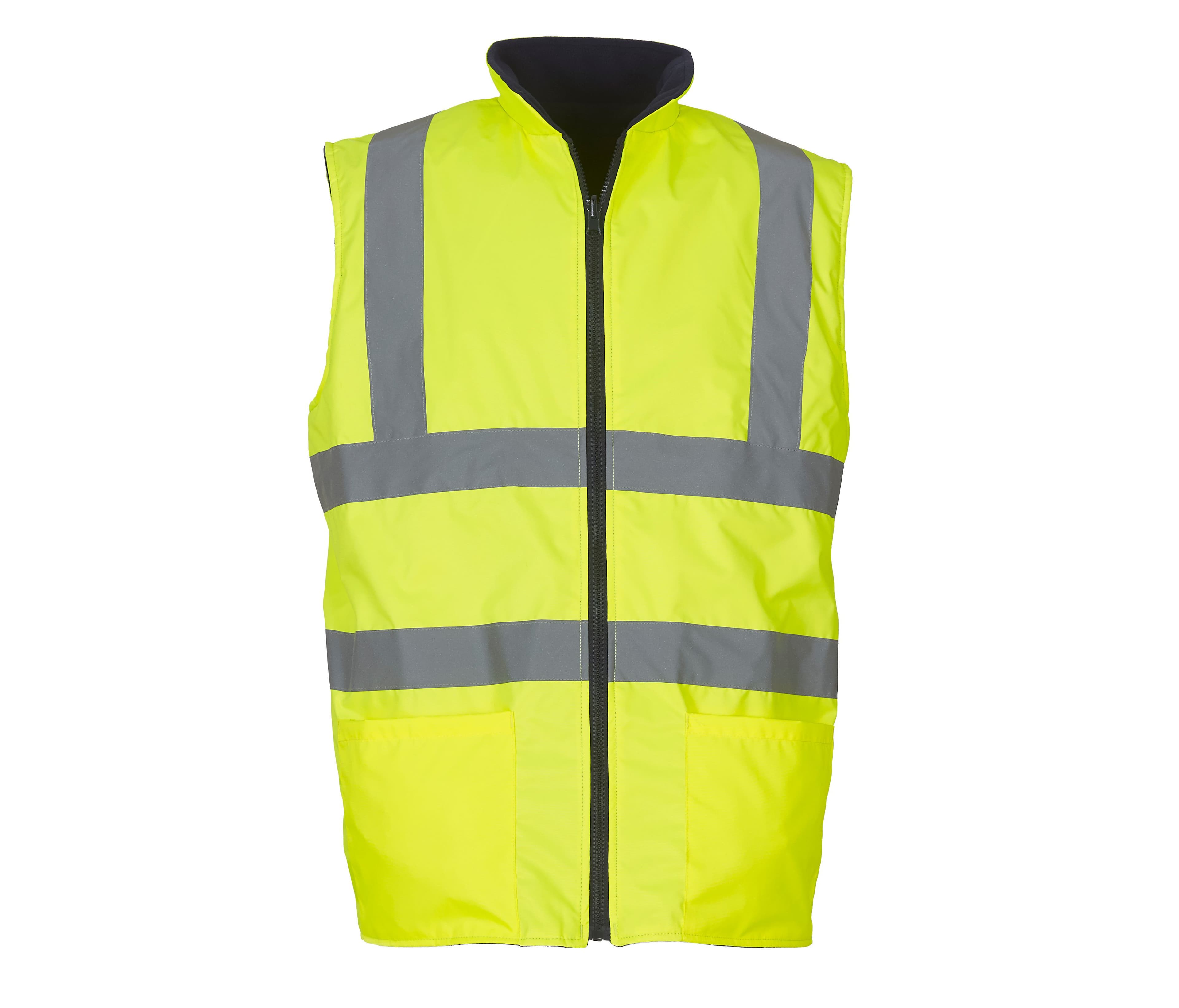 Bodywarmer réversible haute visibilité HI VIS YELLOW
