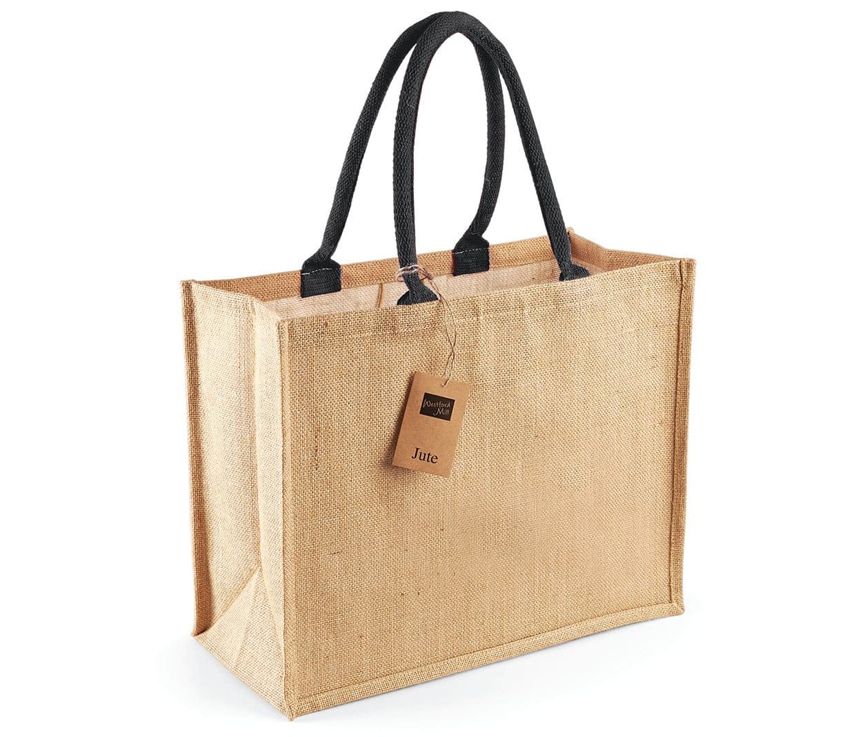 Sac shopping en toile de jute NATURAL/BLACK