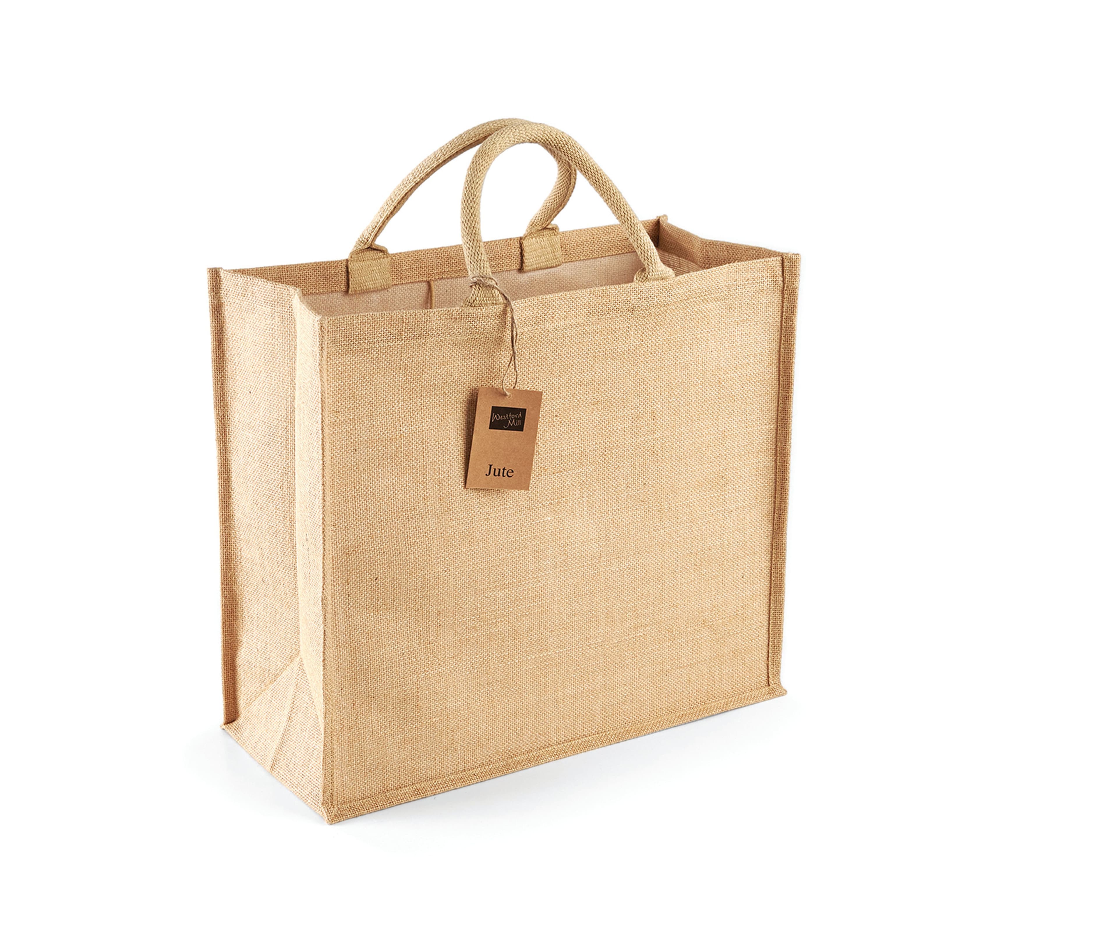 Grand sac shopping en toile de jute NATURAL