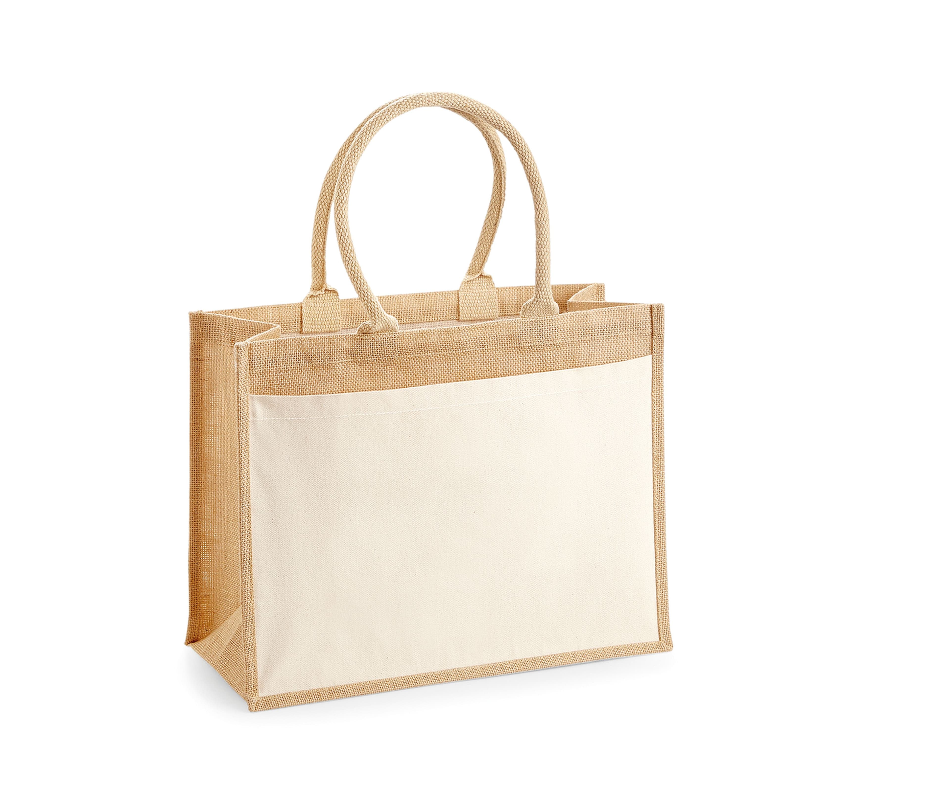 Grand sac en toile de jute NATURAL