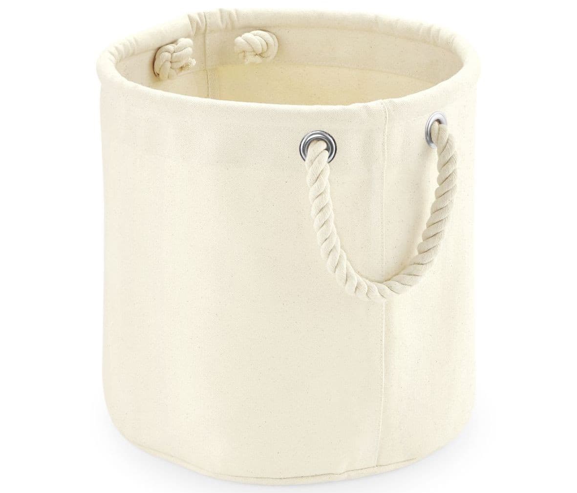 Panier en coton canvas NATURAL