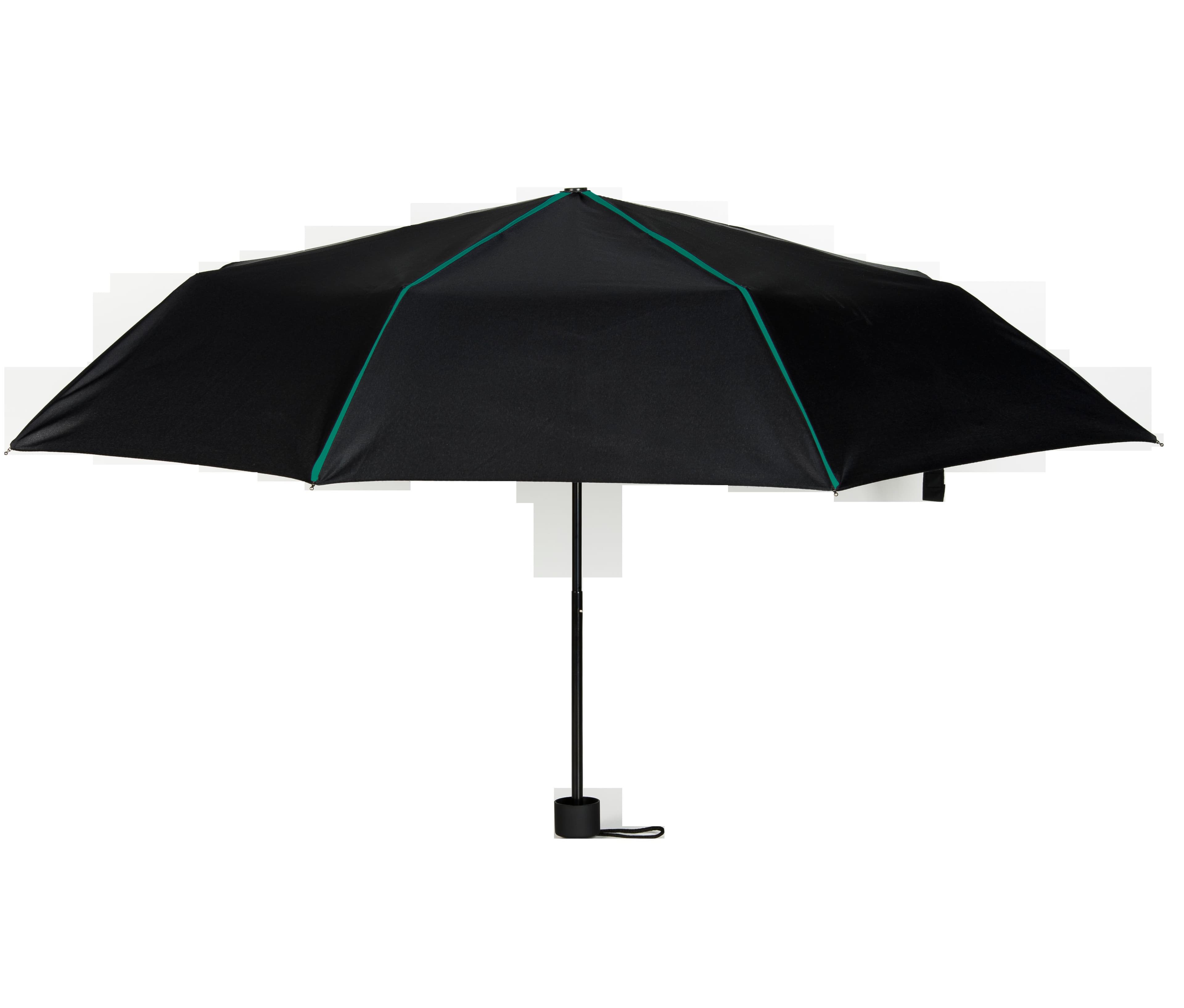 MINI PARAPLUIE PLIABLE BLACK/KELLY GREEN