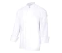 VELILLA Veste de cuisine stretch fermeture boutons WHITE