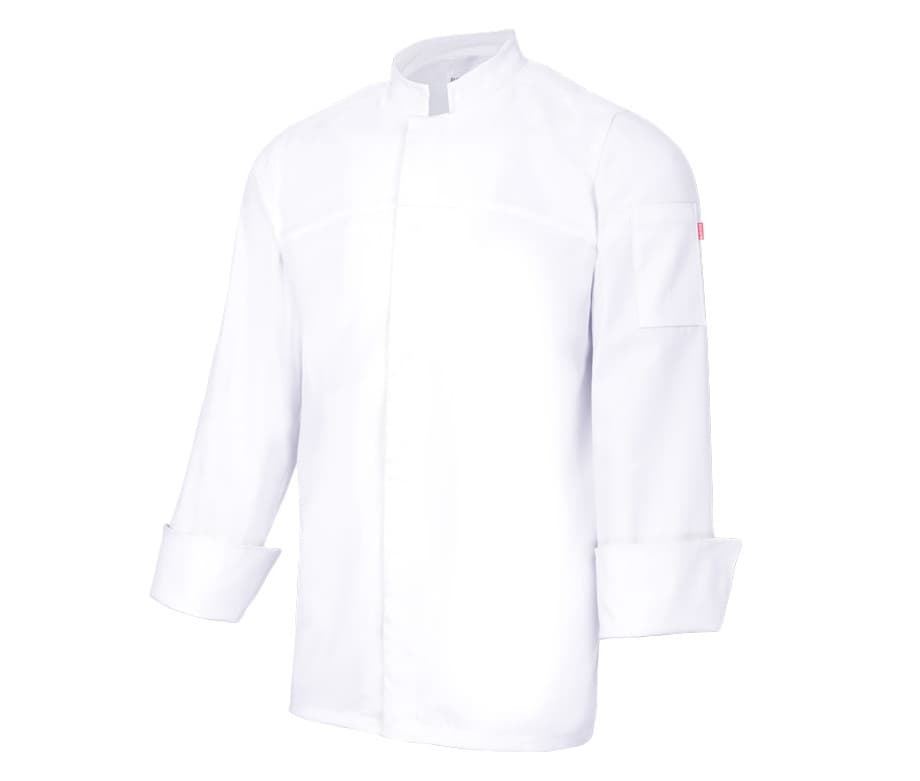 Veste de cuisine stretch fermeture boutons WHITE