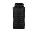 BUILD YOUR BRAND Bodywarmer à capuche BLACK/BLACK
