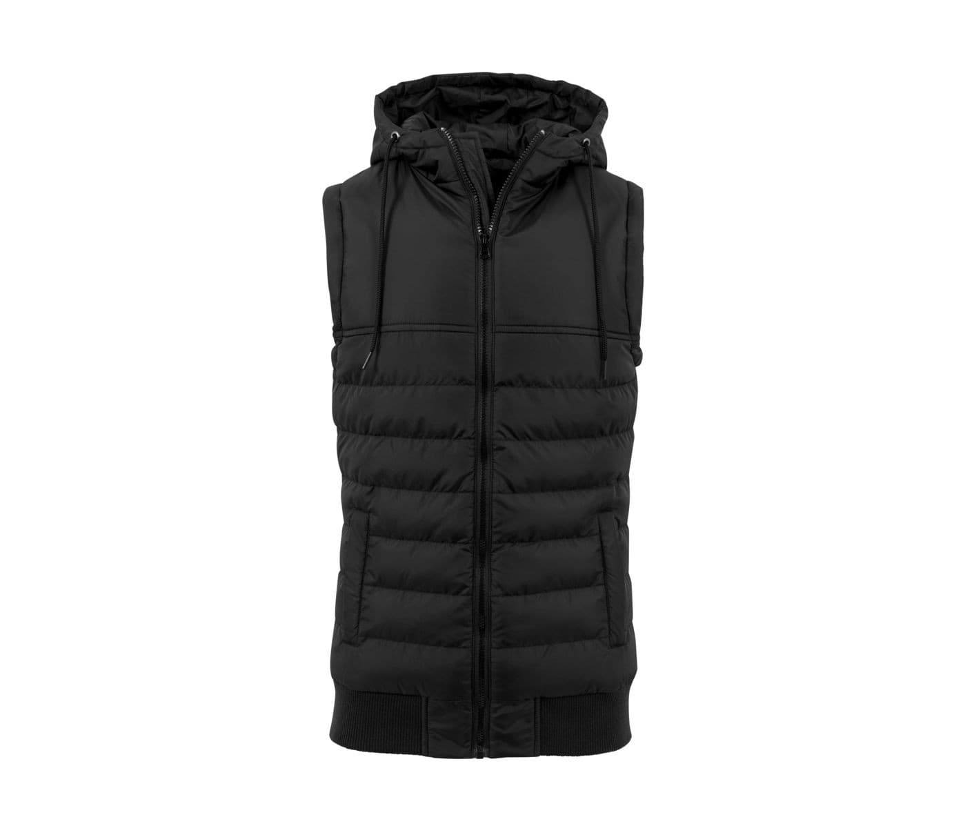 Bodywarmer à capuche BLACK/BLACK