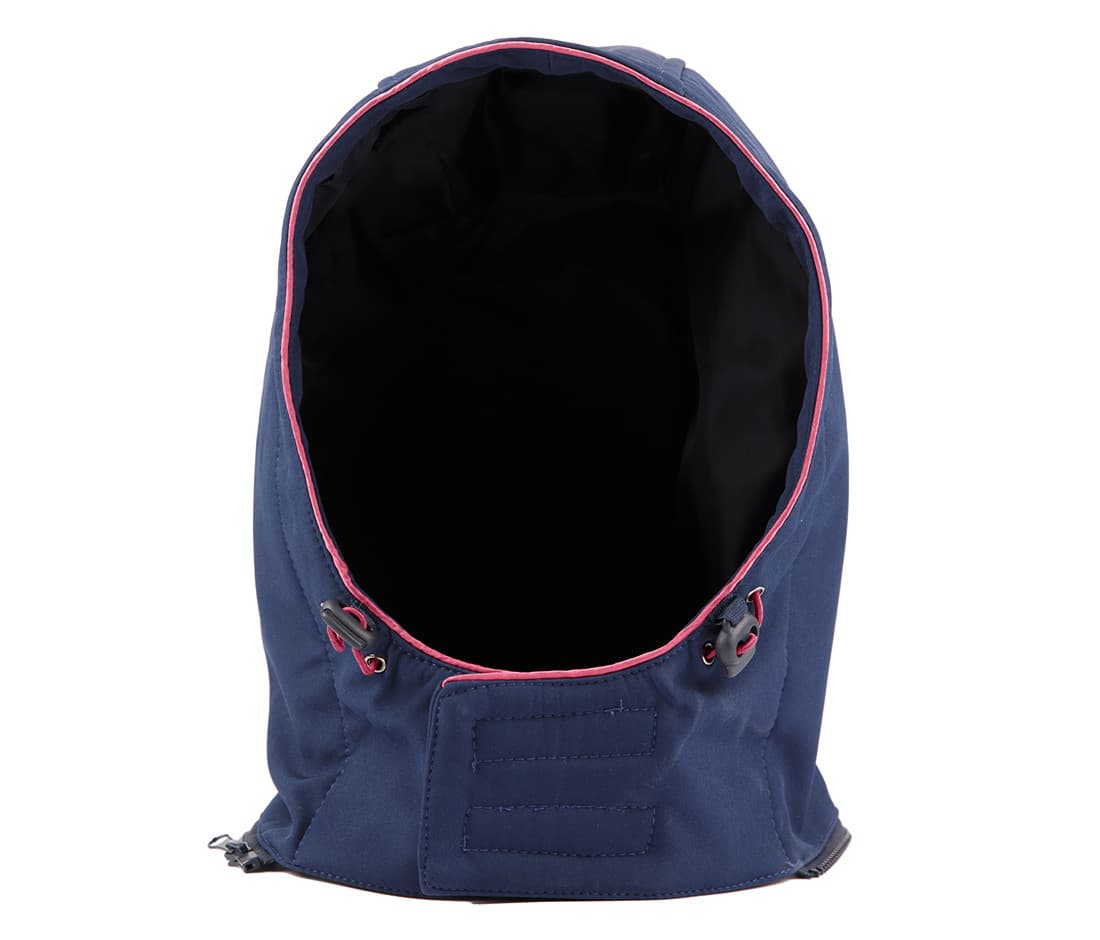 Capuche en Softshell avec biais contrasté NAVY/FUCHSIA