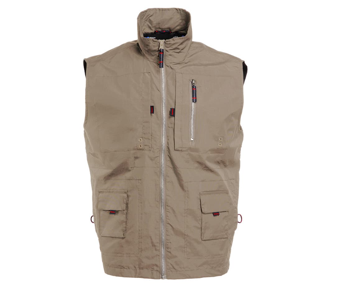 Bodywarmer multi-poches léger BEIGE