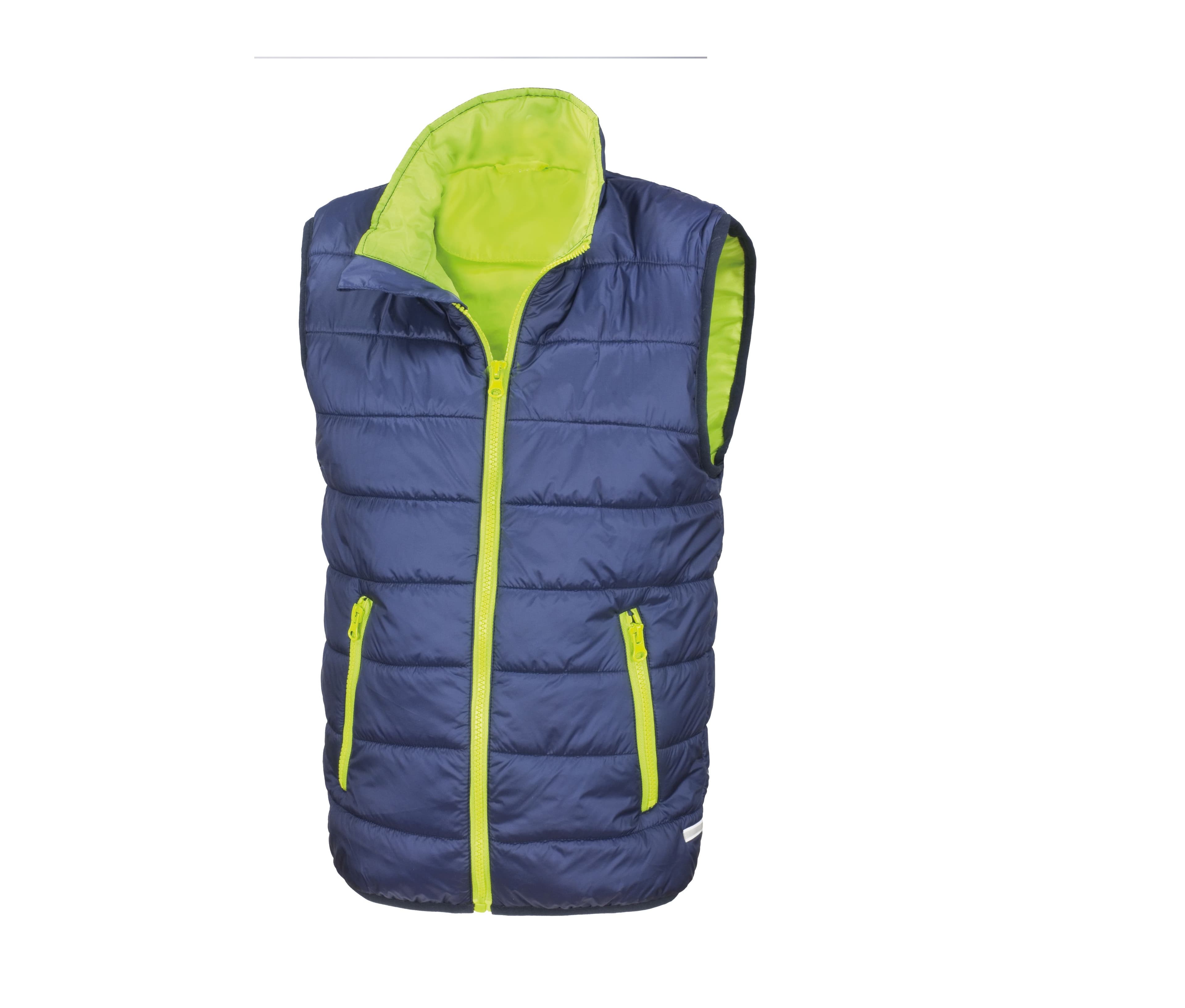 Bodywarmer matelassé enfant NAVY/LIME