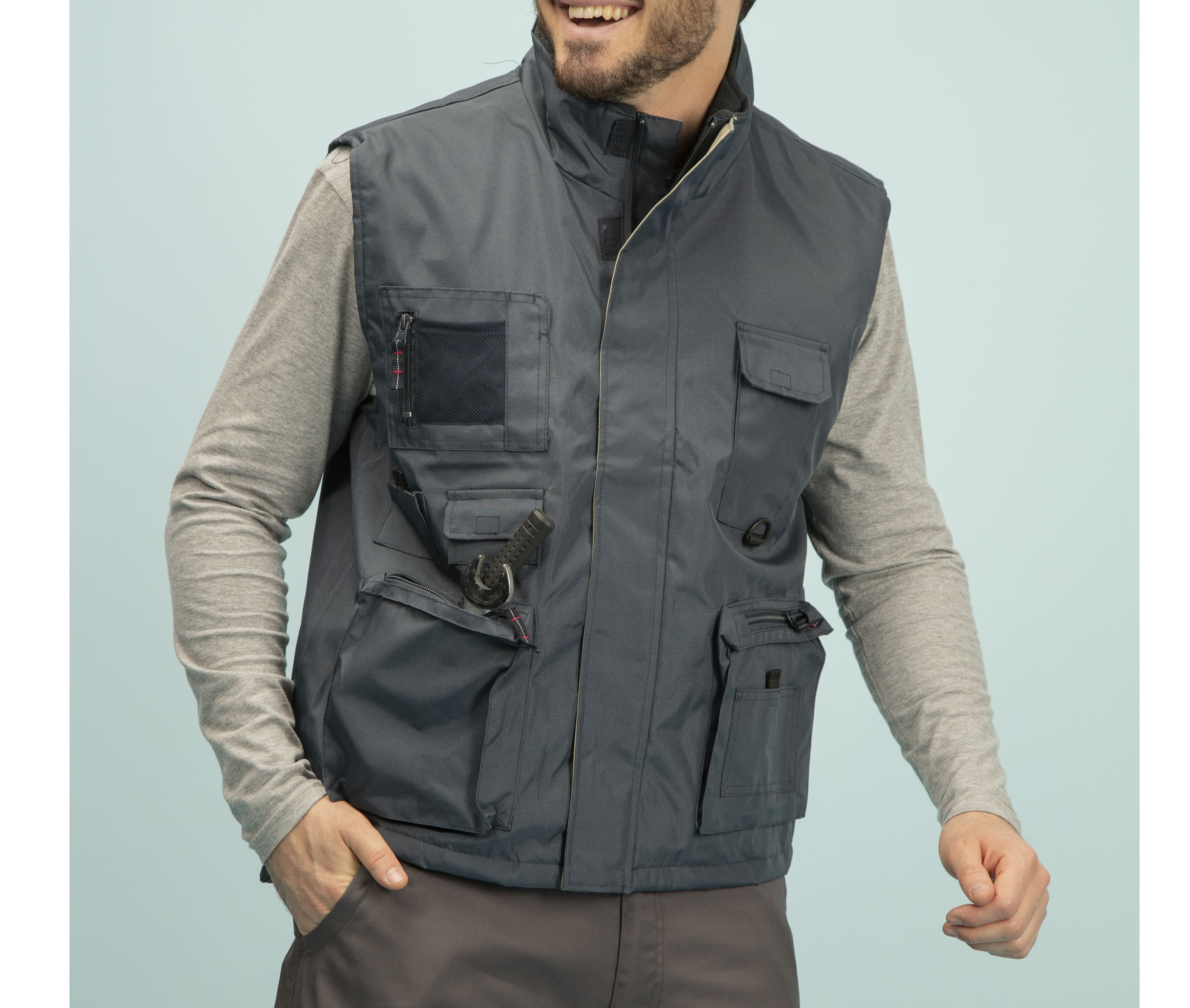 Bodywarmer multi-poches doublé polaire NAVY