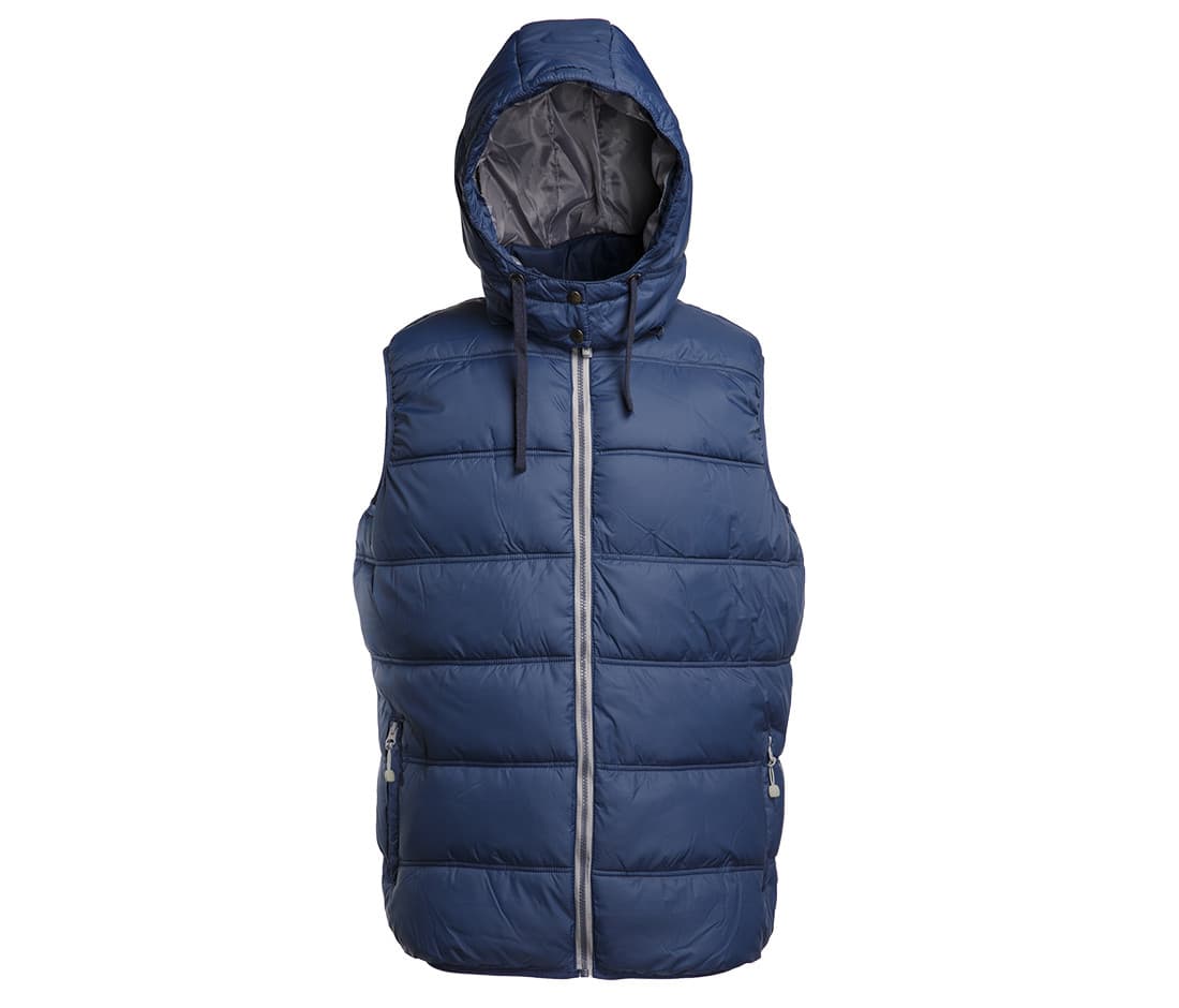 Bodywarmer doudoune homme avec capuche NAVY/GREY