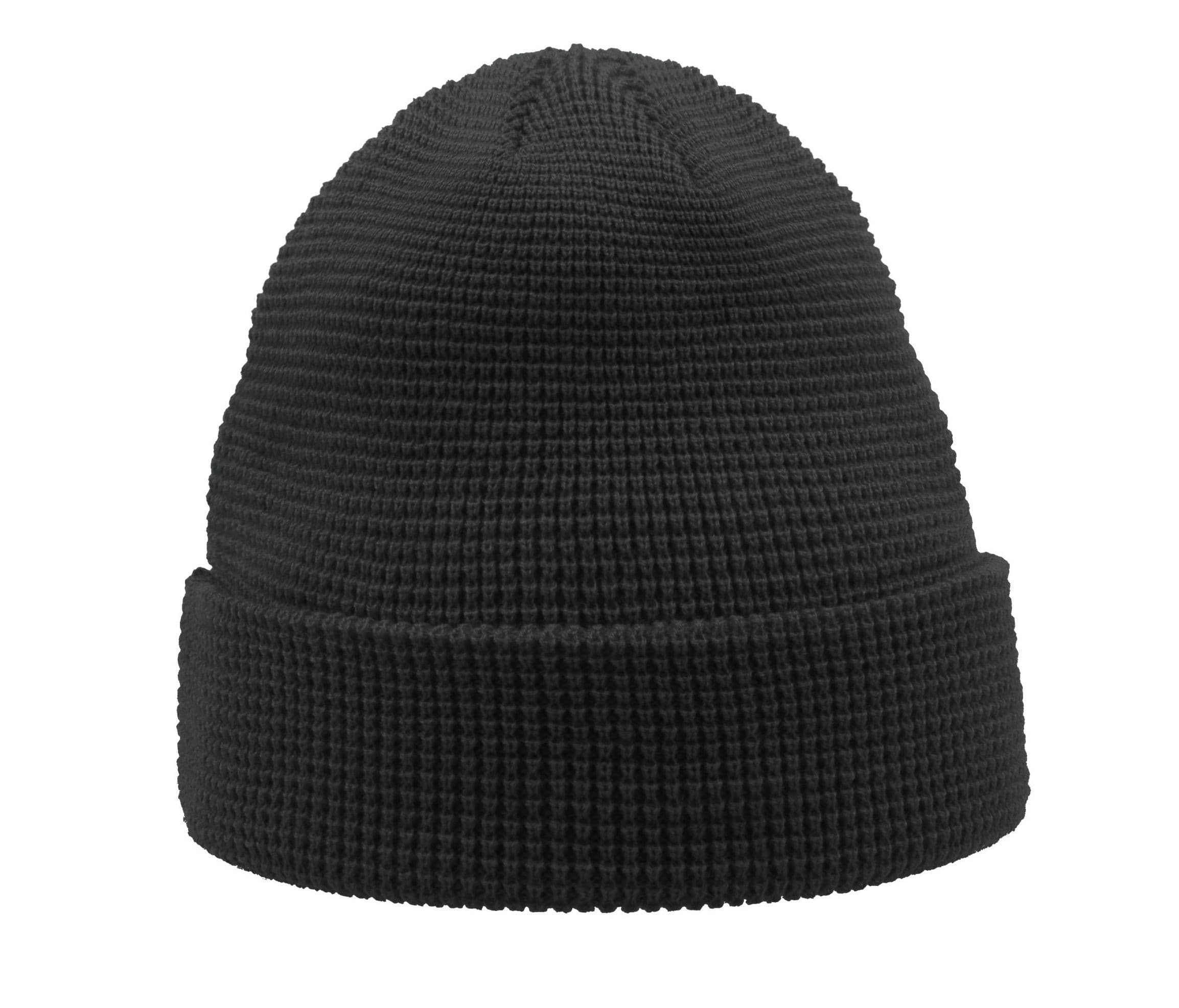 Bonnet maille gaufrée DARK GREY