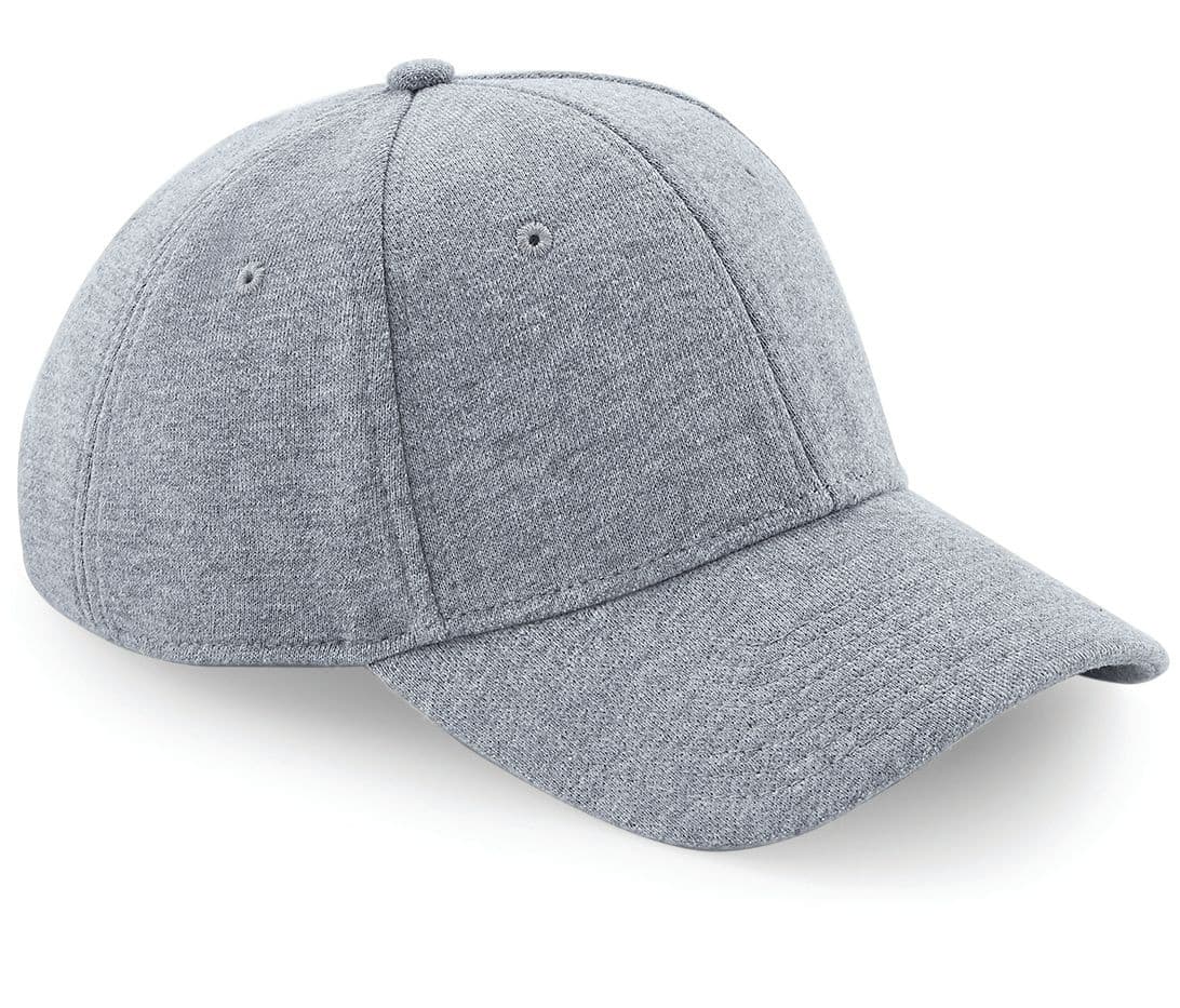 Casquette baseball en jersey HEATHER GREY