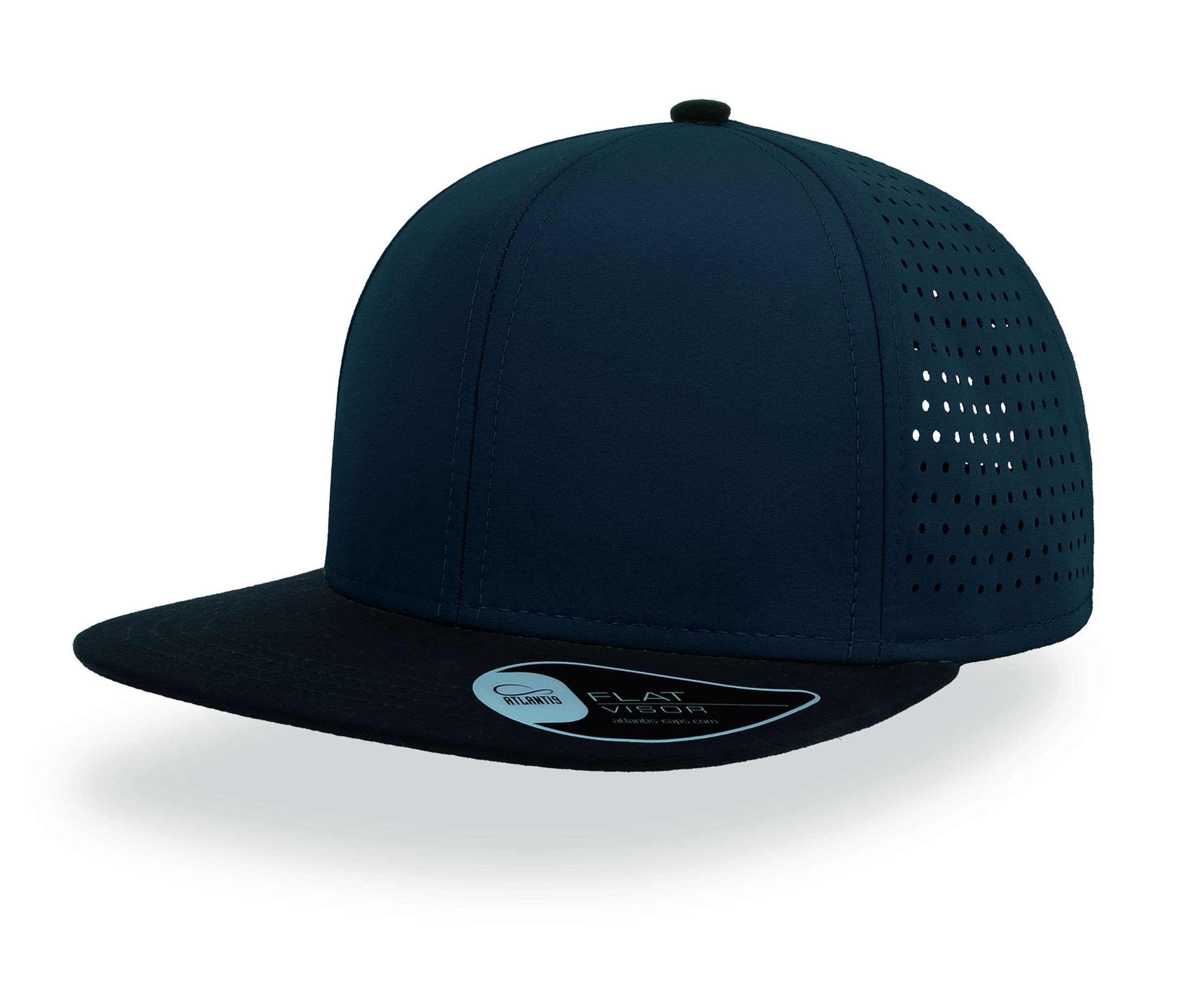 Casquette visière plate 6 pans NAVY/BLACK