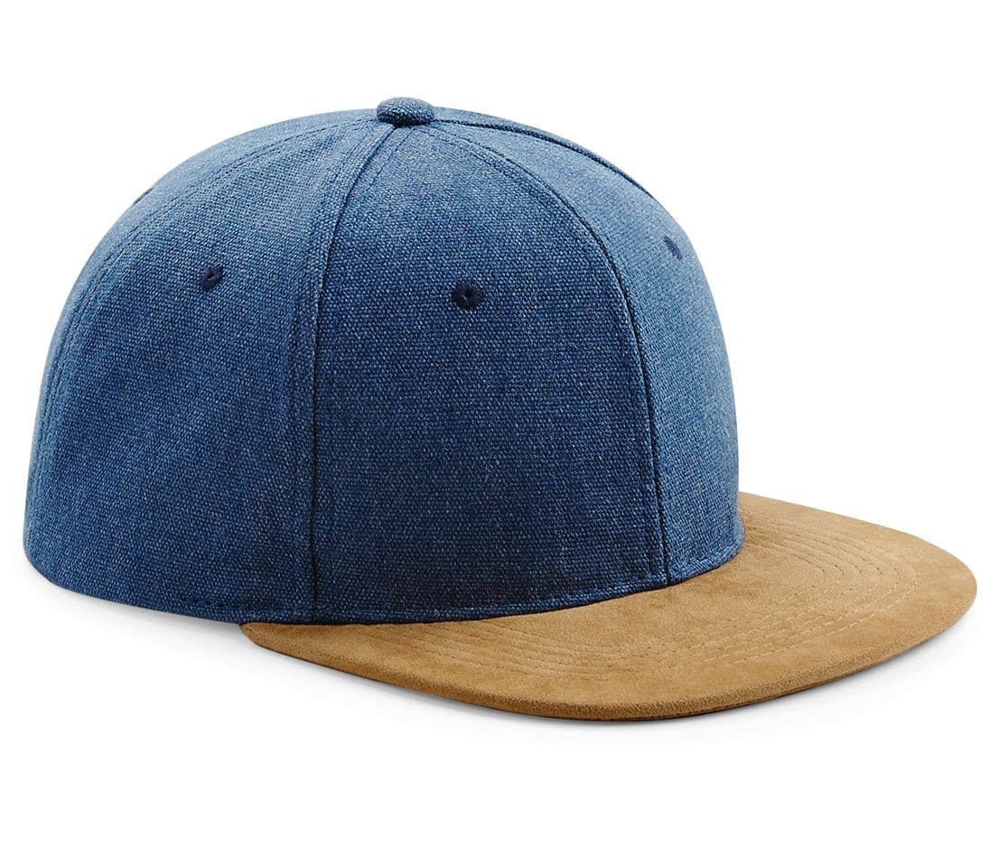 Casquette visière aspect daim DENIM BLUE