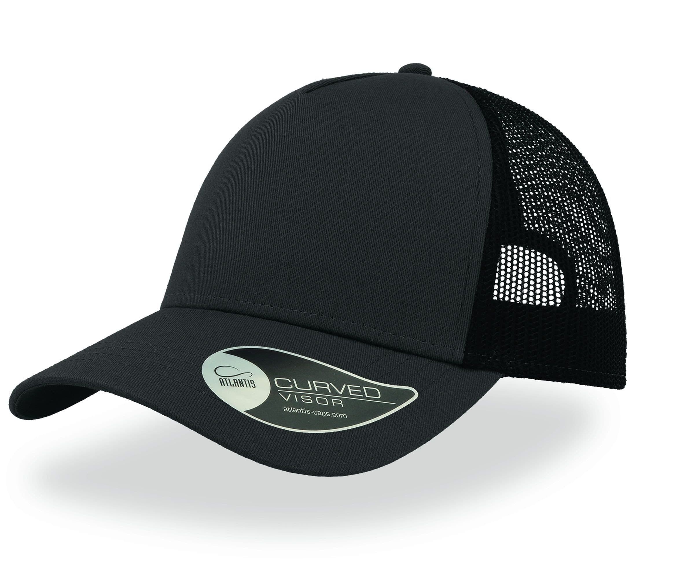 Casquette 5 pans style trucker en coton DARK GREY/BLACK