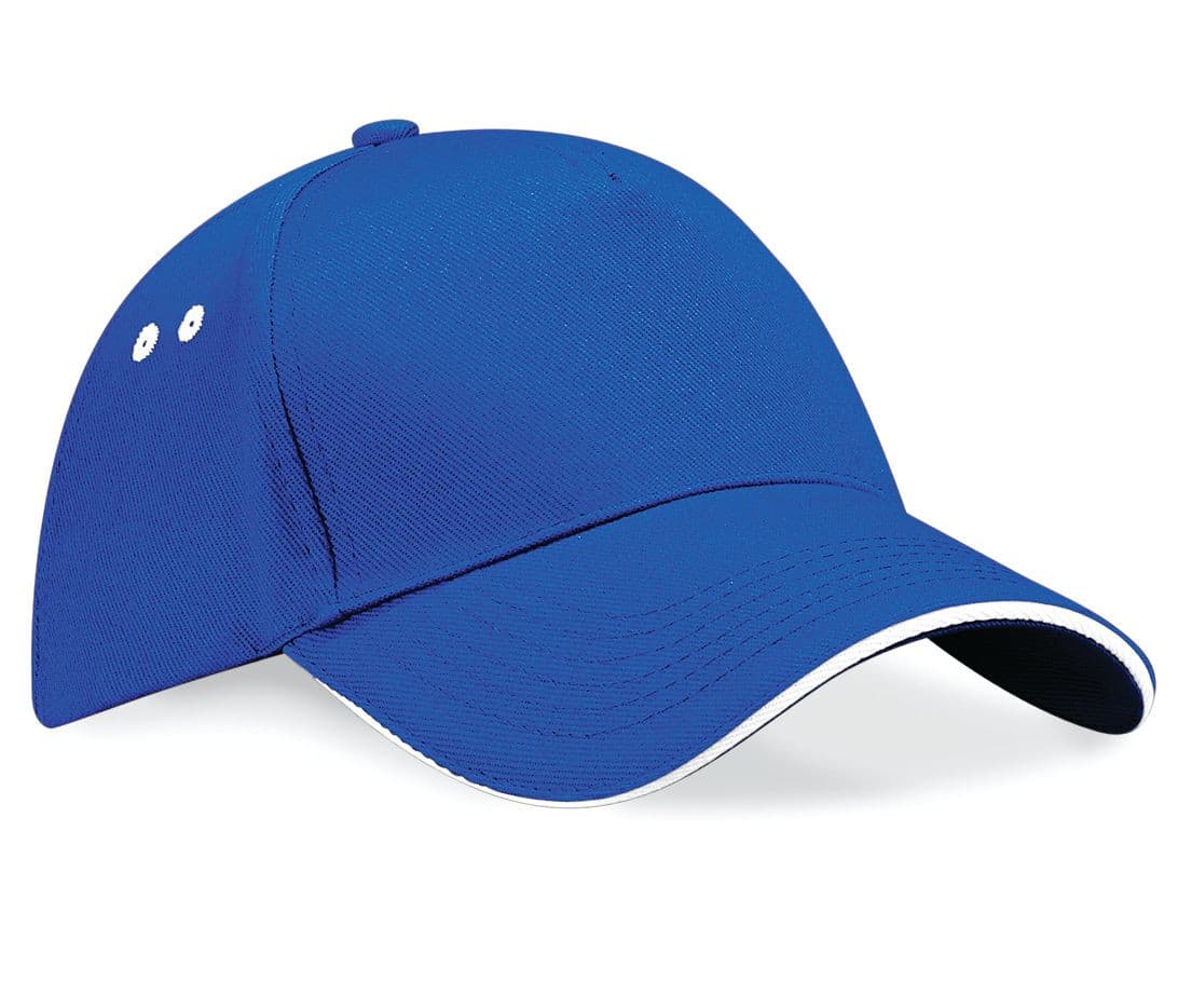Casquette 5 panneaux bicolore ROYAL/WHITE