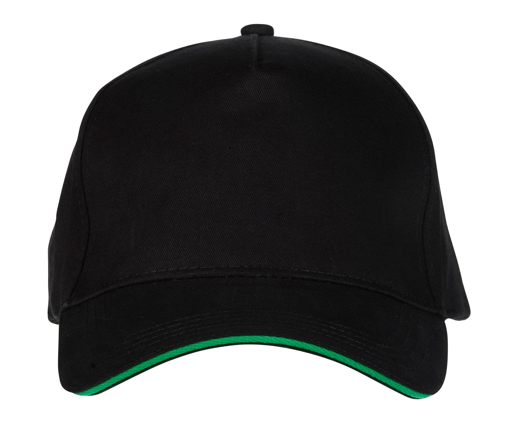 CASQUETTE 5 PANS BLACK/KELLY GREEN