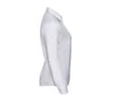 RUSSELL COLLECTION LADIES' LONG SLEEVE CLASSIC PURE COTTON POPLIN SHIRT WHITE