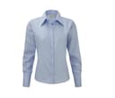 RUSSELL COLLECTION LADIES' LONG SLEEVE TAILORED ULTIMATE NON-IRON SHIRT BRIGHT SKY
