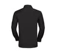 RUSSELL COLLECTION MEN'S LONG SLEEVE CLASSIC PURE COTTON POPLIN SHIRT BLACK