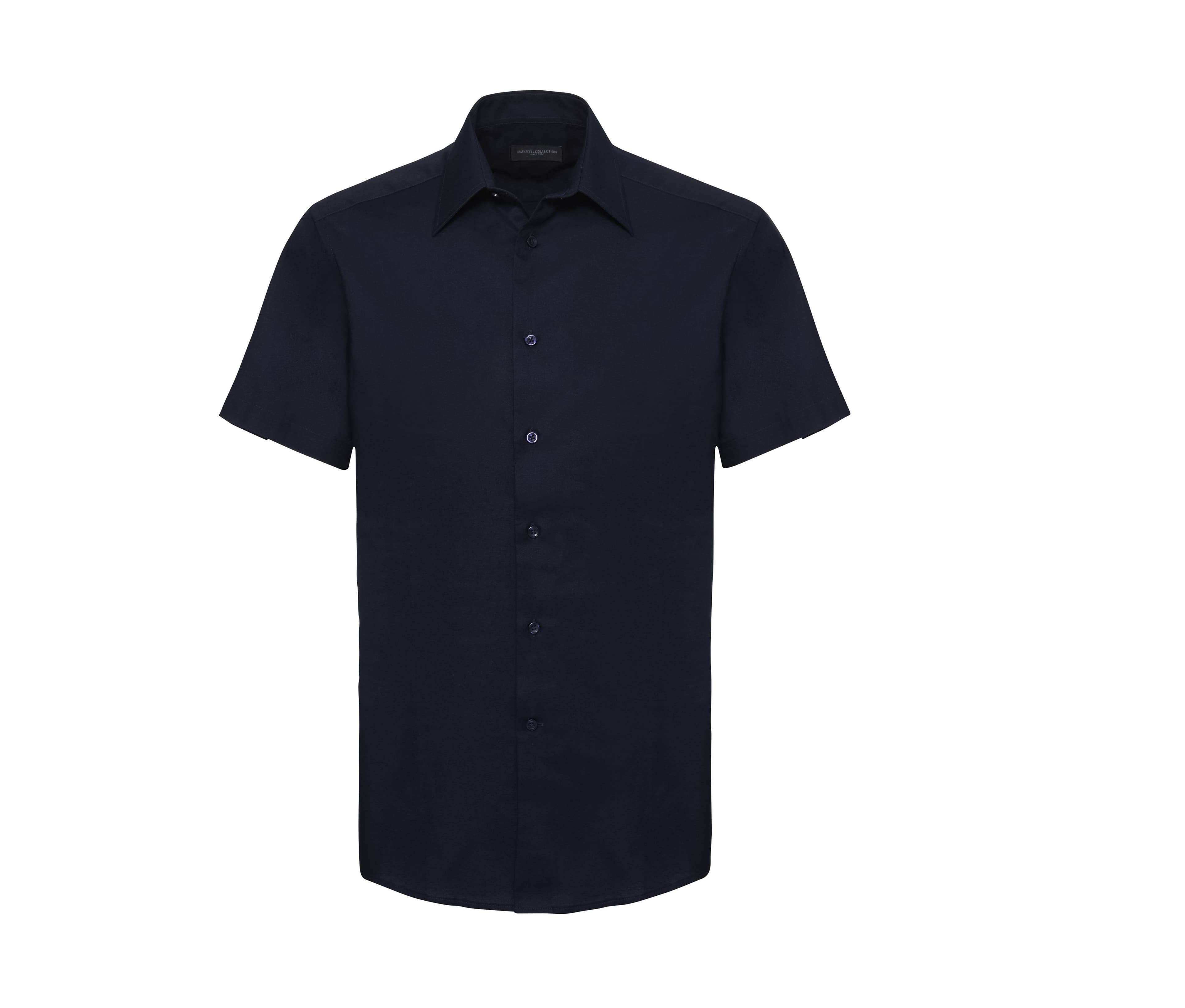MEN'S SHORT SLEEVE TAILORED OXFORD SHIRT BRIGHT NAVY