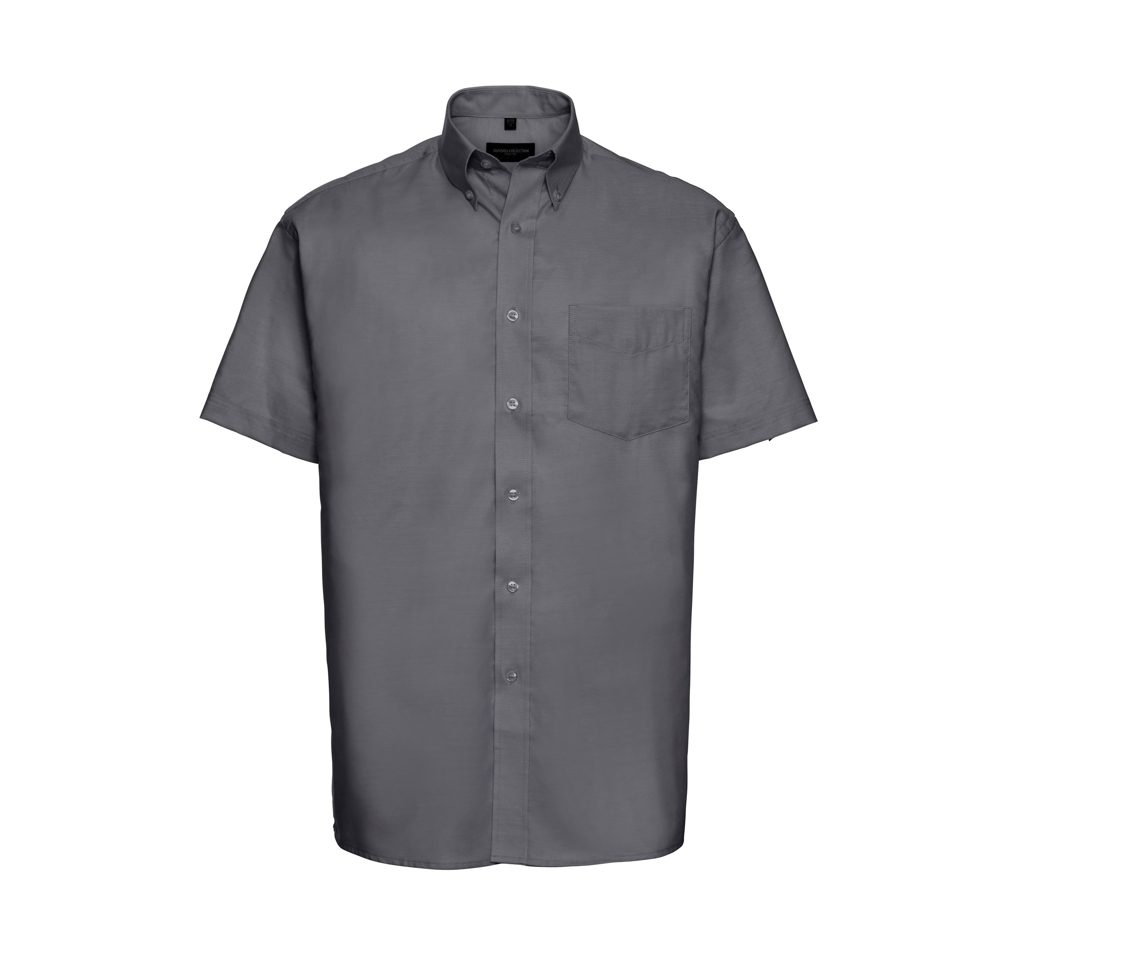 MEN'S SHORT SLEEVE CLASSIC OXFORD SHIRT SILVER