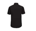 RUSSELL COLLECTION MEN'S SHORT SLEEVE FITTED STRETCH SHIRT BLACK