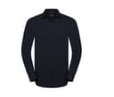 RUSSELL COLLECTION MEN'S LONG SLEEVE FITTED ULTIMATE STRETCH SHIRT BRIGHT NAVY