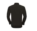RUSSELL COLLECTION MEN'S LONG SLEEVE FITTED STRETCH SHIRT CHOCOLATE