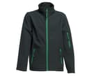 PEN DUICK Veste Softshell enfant BLACK/KELLY GREEN