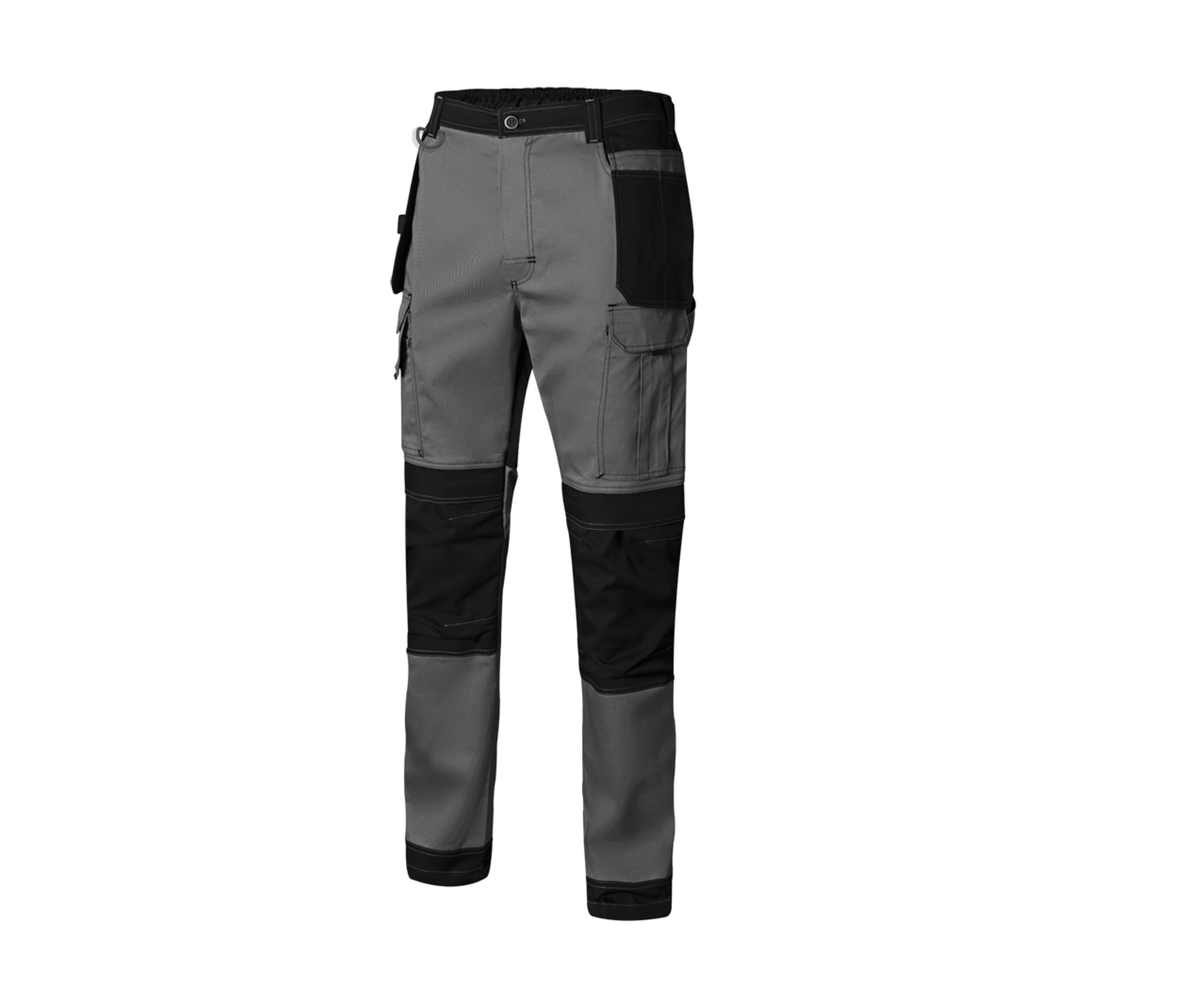 PANTALON BICOLORE CANVAS STRETCH GREY/BLACK