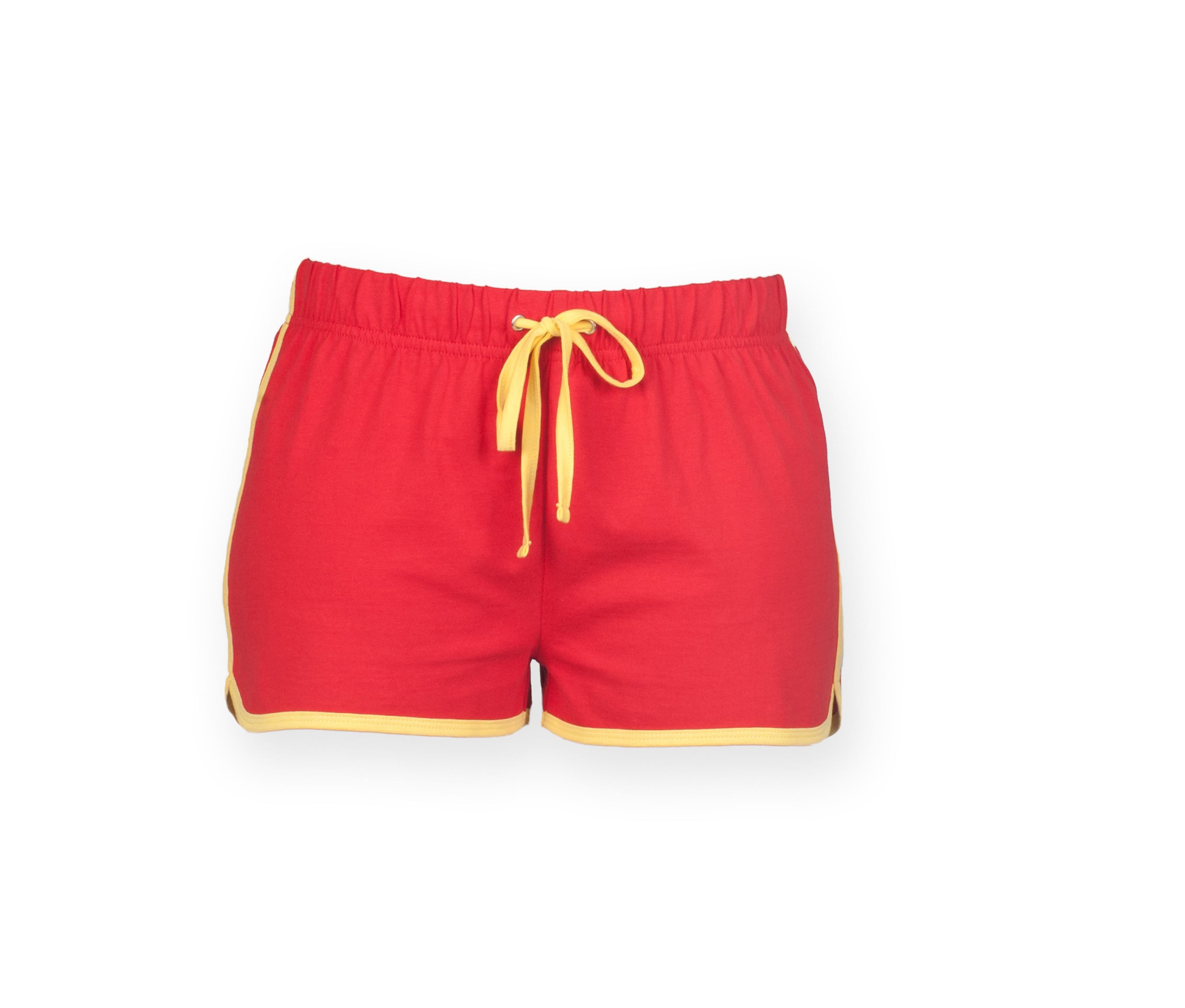 Short rétro femme RED/YELLOW