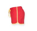 SF CLOTHING Short rétro femme RED/YELLOW