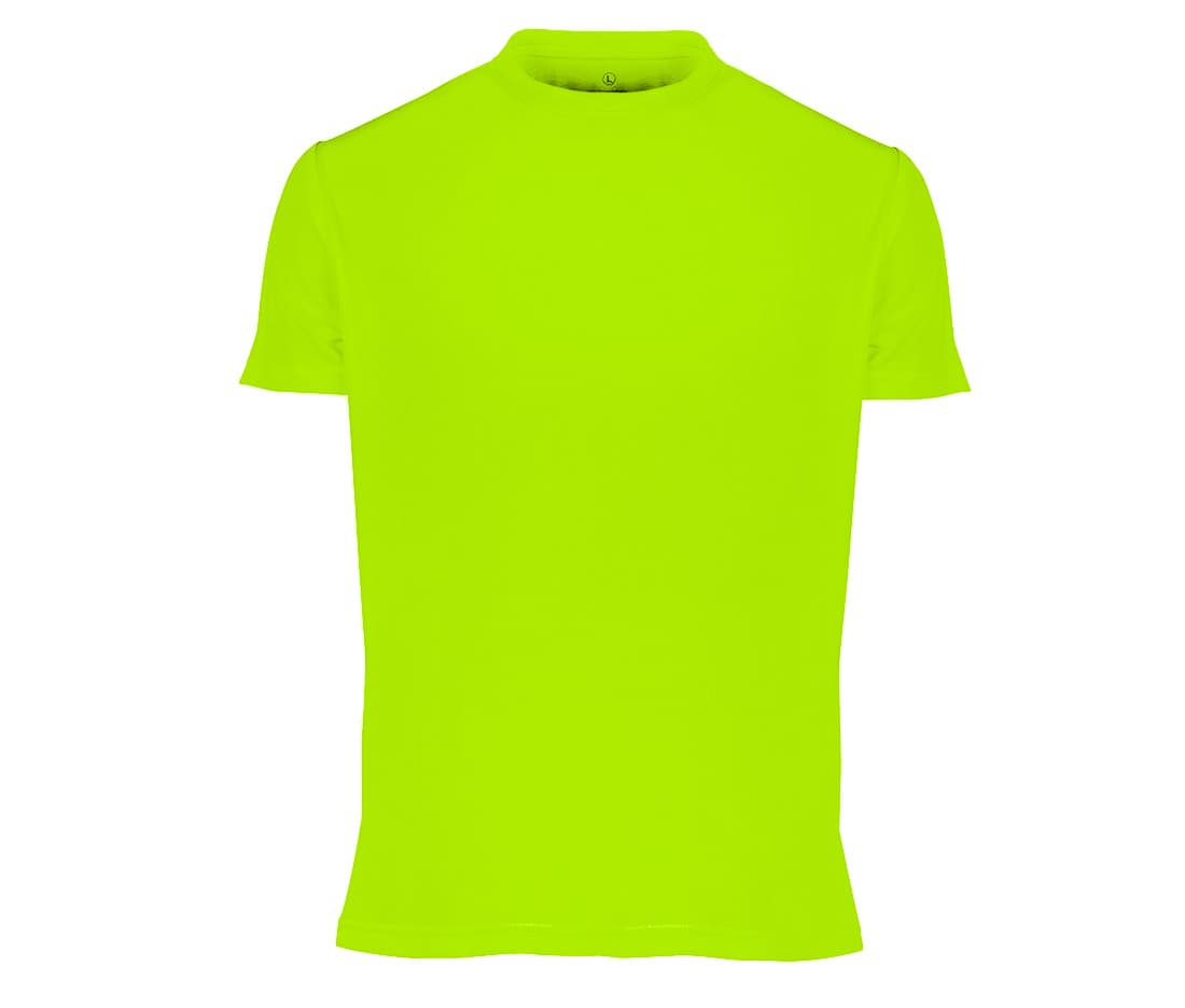 Tee-shirt respirant sans étiquette de marque homme FLUORESCENT GREEN