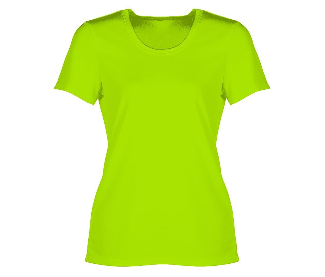 Tee-shirt respirant femme sans étiquette de marque FLUORESCENT GREEN