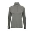 TOMBO 1/4 zip tee-shirt sport GREY MARL