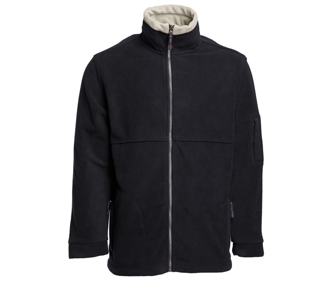 Veste polaire haute densité NAVY/COL BEIGE