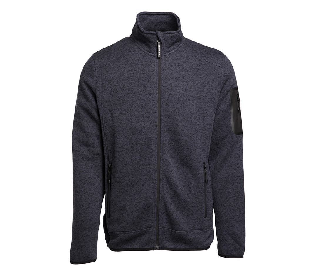 Veste polaire tricotée homme HEATHER NAVY