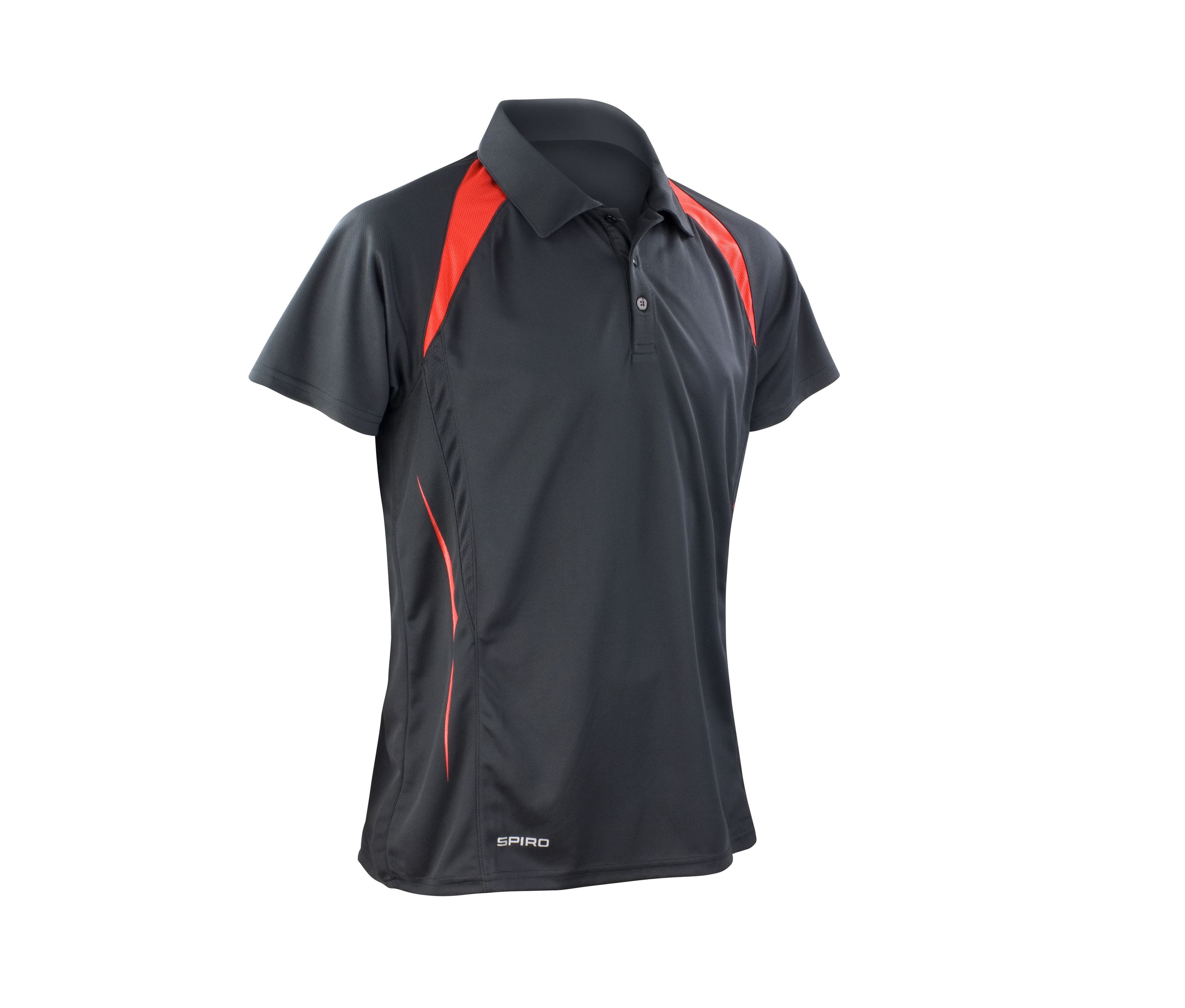 Polo de sport respirant BLACK/RED