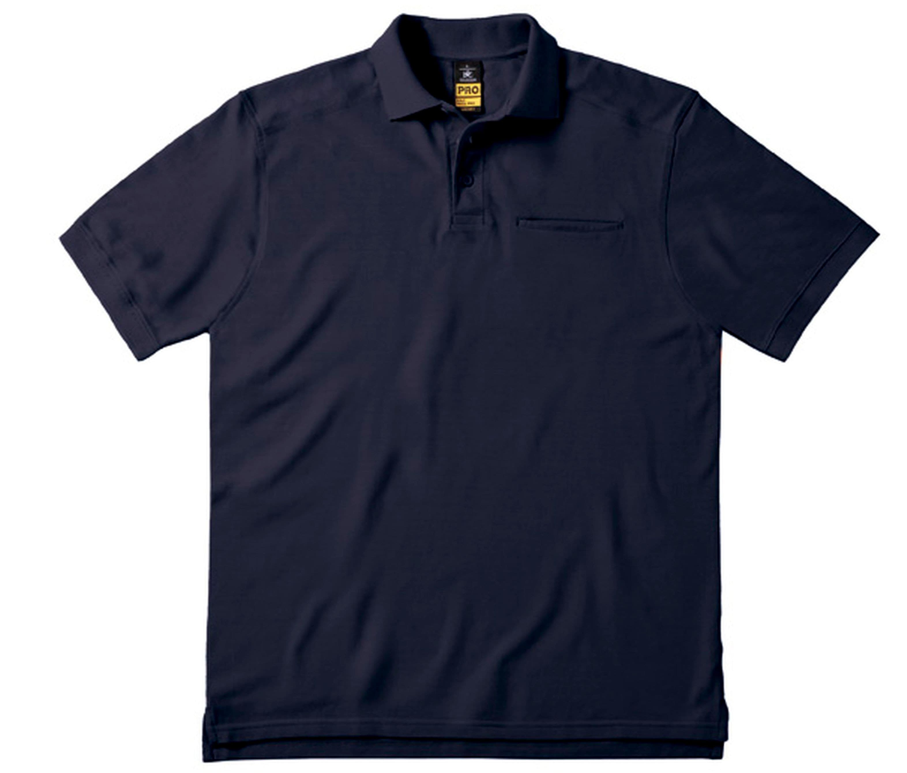 Polo de travail coton avec poche NAVY
