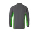 VELILLA POLO BICOLORE MANCHES LONGUES GREY/LIME