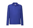FRUIT OF THE LOOM Polo enfant manches longues ROYAL BLUE
