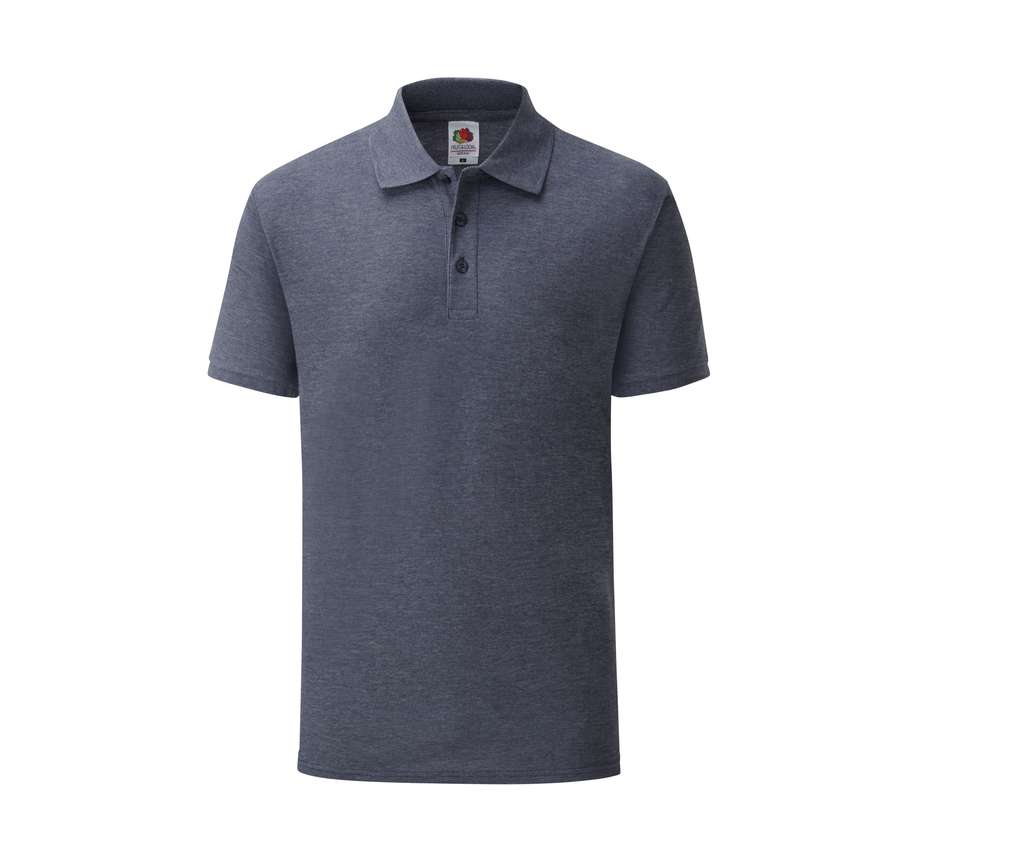 Polo polycoton 180 lavable à 60° HEATHER NAVY
