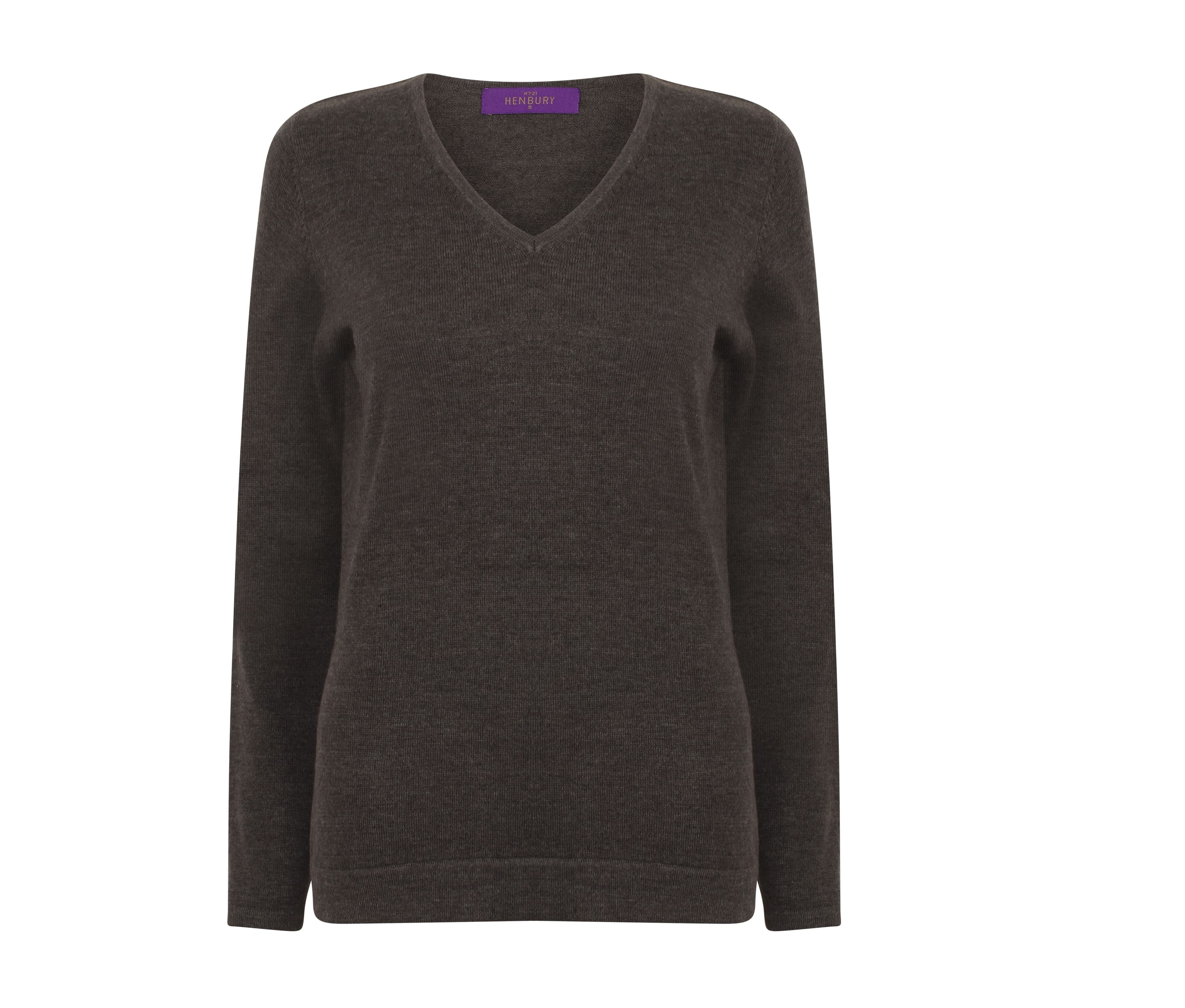 Pull col V femme GREY MARL