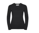 RUSSELL Pull Col V Femme CHARCOAL MARL